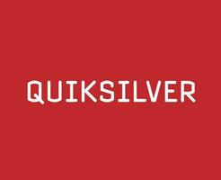 Quiksilver símbolo marca ropa nombre blanco logo diseño icono resumen vector ilustración con rojo antecedentes