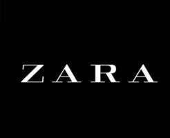 zara marca símbolo blanco logo ropa diseño icono resumen vector ilustración con negro antecedentes