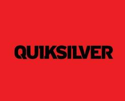 Quiksilver símbolo marca ropa logo nombre negro diseño icono resumen vector ilustración con rojo antecedentes