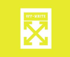 Off-White Logo Brand Symbol Black Design Clothes Icon Abstract Vector  Illustration With Yellow Background 23871605 Vector Art at Vecteezy