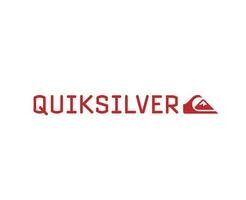 Quiksilver símbolo marca ropa con nombre rojo logo diseño icono resumen vector ilustración