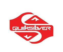 Quiksilver símbolo marca ropa con nombre rojo logo diseño icono resumen vector ilustración