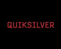 Quiksilver símbolo marca ropa nombre rojo logo diseño icono resumen vector ilustración con negro antecedentes