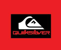 Quiksilver Brand Logo Symbol Clothes Abstract Design Icon Vector Illustration With Red Background