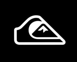 Quiksilver marca logo blanco símbolo ropa diseño icono resumen vector ilustración con negro antecedentes