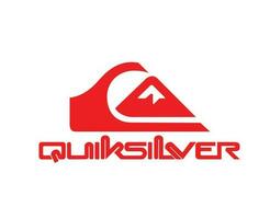 Quiksilver marca logo con nombre rojo símbolo ropa diseño icono resumen vector ilustración