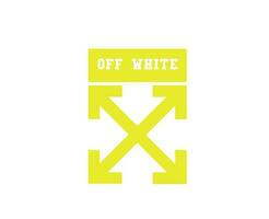 Off-White Symbol Logo With Name Yellow Clothes Design Icon Abstract Vector Illustration