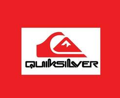 Quiksilver marca símbolo ropa logo resumen diseño icono vector ilustración con rojo antecedentes