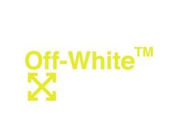 Off-White Logo Symbol Name Yellow Clothes Design Icon Abstract Vector Illustration