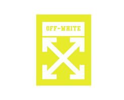 Off-White Logo With Name Yellow Symbol Clothes Design Icon Abstract Vector Illustration