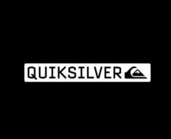 Quiksilver logo marca ropa con nombre blanco símbolo diseño icono resumen vector ilustración con negro antecedentes