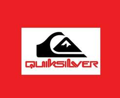 Quiksilver marca símbolo ropa logo diseño icono resumen vector ilustración con rojo antecedentes