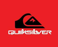 Quiksilver Brand Logo With Name Symbol Clothes Abstract Design Icon Vector Illustration With Red Background