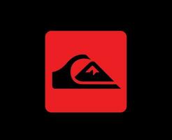 Quiksilver Brand Logo Clothes Red Symbol Design Icon Abstract Vector Illustration With Black Background