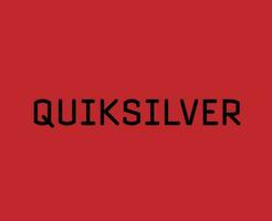 Quiksilver símbolo marca ropa nombre negro logo diseño icono resumen vector ilustración con rojo antecedentes