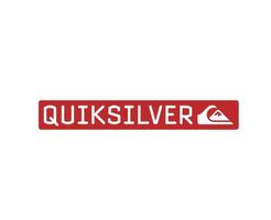 Quiksilver logo marca ropa con nombre rojo y blanco símbolo diseño icono resumen vector ilustración