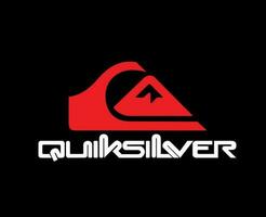 Quiksilver Brand Logo With Name Symbol Clothes Abstract Design Icon Vector Illustration With Black Background