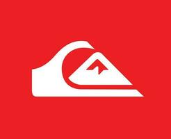 Quiksilver logo marca ropa blanco símbolo diseño icono resumen vector ilustración con rojo antecedentes