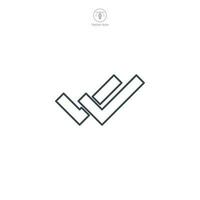 Double Check Mark icon symbol template for graphic and web design collection logo vector illustration