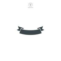 Ribbon icon symbol template for graphic and web design collection logo vector illustration