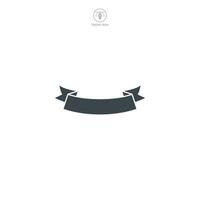 Ribbon icon symbol template for graphic and web design collection logo vector illustration