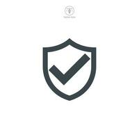 Shield icon symbol template for graphic and web design collection logo vector illustration