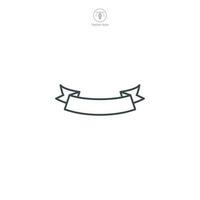 Ribbon icon symbol template for graphic and web design collection logo vector illustration