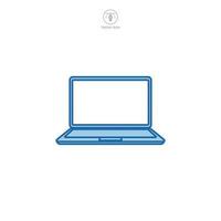 Laptop icon symbol template for graphic and web design collection logo vector illustration