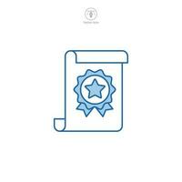 Certificate icon symbol template for graphic and web design collection logo vector illustration
