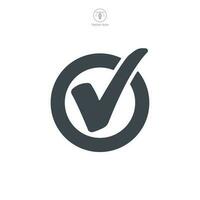 Check Mark icon symbol template for graphic and web design collection logo vector illustration