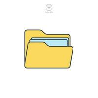 Folder icon symbol template for graphic and web design collection logo vector illustration