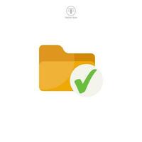 Approved Folder icon symbol template for graphic and web design collection logo vector illustration