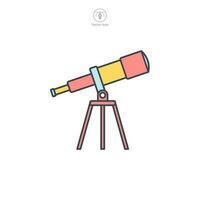 Telescope icon symbol template for graphic and web design collection logo vector illustration