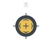 Target icon symbol template for graphic and web design collection logo vector illustration