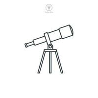 telescopio icono símbolo modelo para gráfico y web diseño colección logo vector ilustración