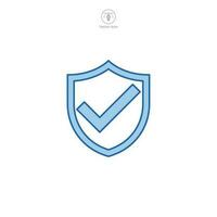 Shield icon symbol template for graphic and web design collection logo vector illustration