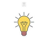 Light Bulb icon symbol template for graphic and web design collection logo vector illustration