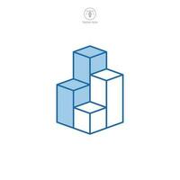 Bar Graph icon symbol template for graphic and web design collection logo vector illustration