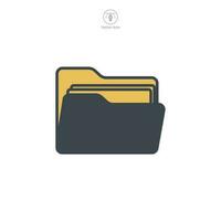 Folder icon symbol template for graphic and web design collection logo vector illustration