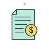 Invoice tax form icon symbol template for graphic and web design collection logo vector illustration