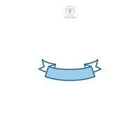 Ribbon icon symbol template for graphic and web design collection logo vector illustration