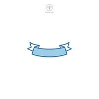 Ribbon icon symbol template for graphic and web design collection logo vector illustration