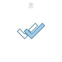 Double Check Mark icon symbol template for graphic and web design collection logo vector illustration