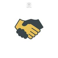 Handshake icon symbol template for graphic and web design collection logo vector illustration