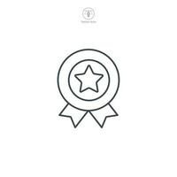 Medal icon symbol template for graphic and web design collection logo vector illustration