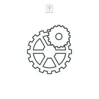 Gear icon symbol template for graphic and web design collection logo vector illustration