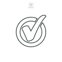 Check Mark icon symbol template for graphic and web design collection logo vector illustration