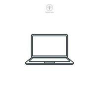 Laptop icon symbol template for graphic and web design collection logo vector illustration