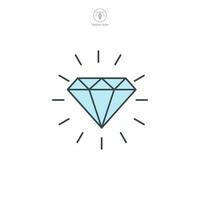 Diamond icon symbol template for graphic and web design collection logo vector illustration