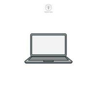 Laptop icon symbol template for graphic and web design collection logo vector illustration